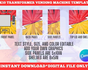 Father's Day Vending Machine Template: 8x10 Canva DIY (Digital Download)