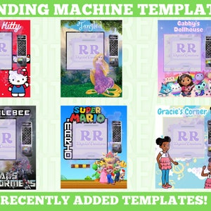 Kids Theme Vending Machine Templates, 26 Birthday Vending Machine Templates, 16X20 Vending Machine Templates, 8X10 Vending Machine Template image 2