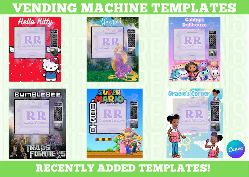 Kids Theme Vending Machine Templates, 26 Birthday Vending Machine Templates, 16X20 Vending Machine Templates, 8X10 Vending Machine Template image 2