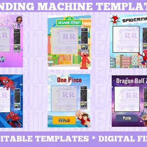 Kids Theme Vending Machine Templates, 26 Birthday Vending Machine Templates, 16X20 Vending Machine Templates, 8X10 Vending Machine Template image 3