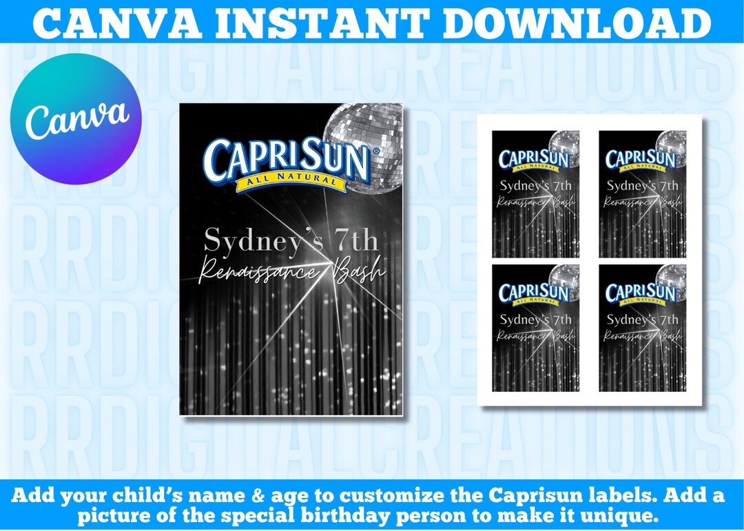 Renaissance Party Caprisun Template, Renaissance Party Caprisuns ...