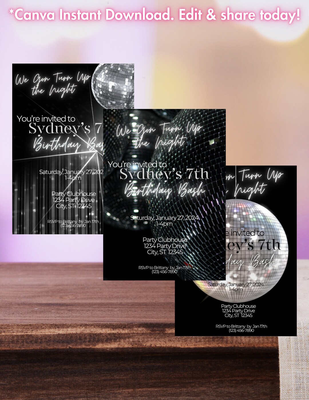Beyonce Renaissance Birthday Party Invitation, Customizable Template ...