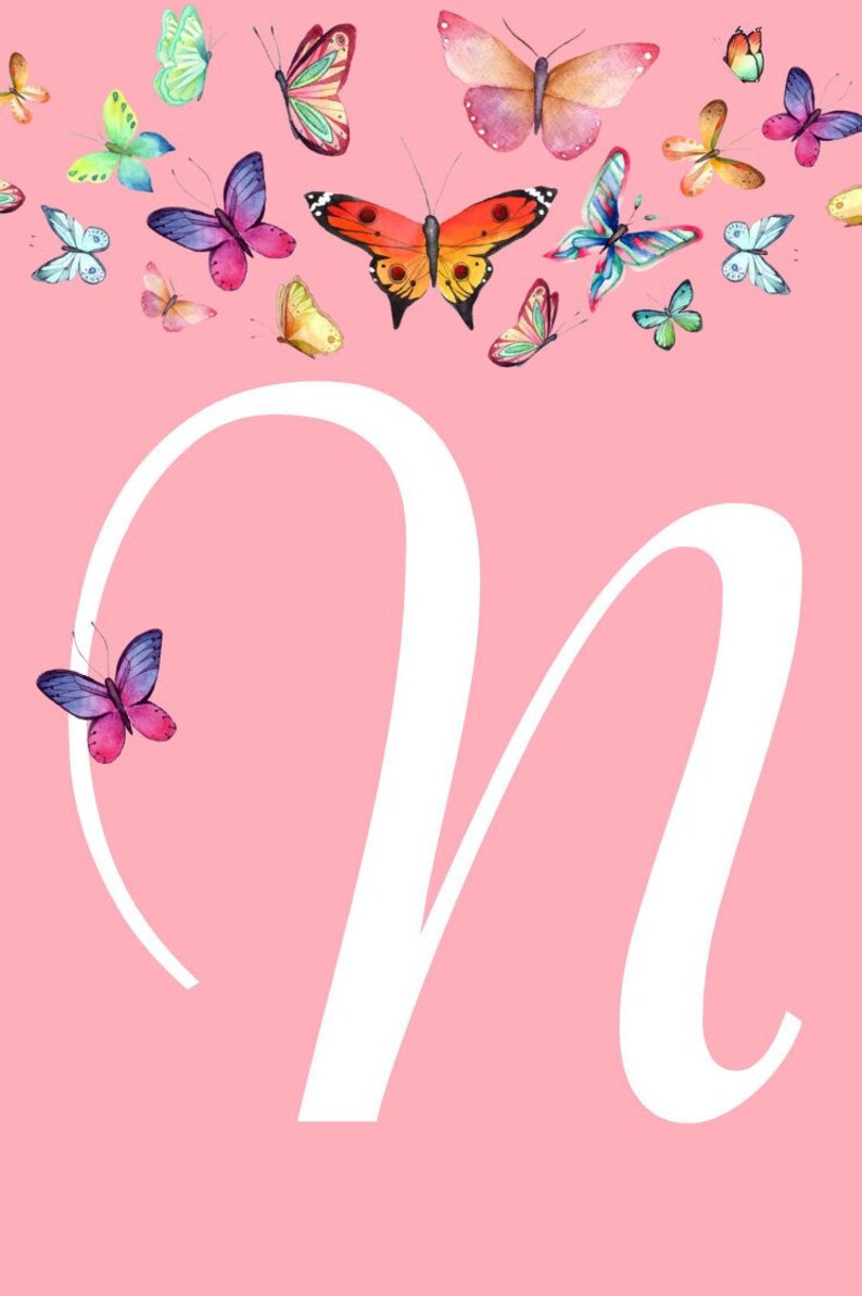 all 26 alphabet letters wall print girls butterfly a4 size