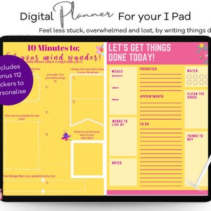2026 digitale planner met 70 pagina's voor GoodNotes: helder esthetisch | Dagelijkse iPad-organizer | Apple Pencil-dagboek en werkbladen