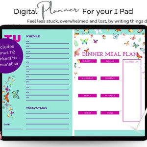 2026 digitale planner met 70 pagina's voor GoodNotes: helder esthetisch | Dagelijkse iPad-organizer | Apple Pencil-dagboek en werkbladen