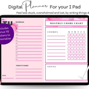 2026 digitale planner met 70 pagina's voor GoodNotes: helder esthetisch | Dagelijkse iPad-organizer | Apple Pencil-dagboek en werkbladen