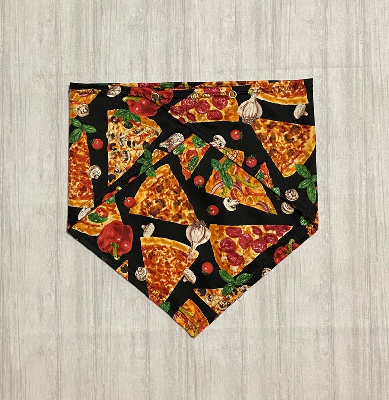 Pizza II No-Tie Bandana For Dogs
