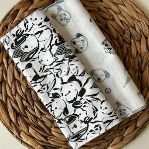 Dog Reusable Paper Towels, Reusable Paper Towels, Eco Friendly Cleaning, Sustainable Kitchen, 100% Cotton Towel, 1 Ply Towel