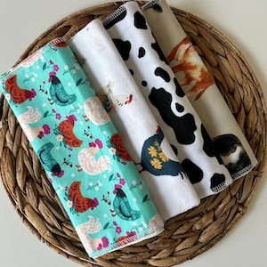 Farm Reusable Towels, Reusable Paper Towels, Eco Friendly Cleaning, Sustainable Kitchen, 100% Cotton Towel, 1 Ply Towel