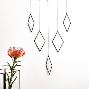 Stained Glass Suncatcher, Modern Mobile, Minimal Wall Decor, Suncatcher for windows