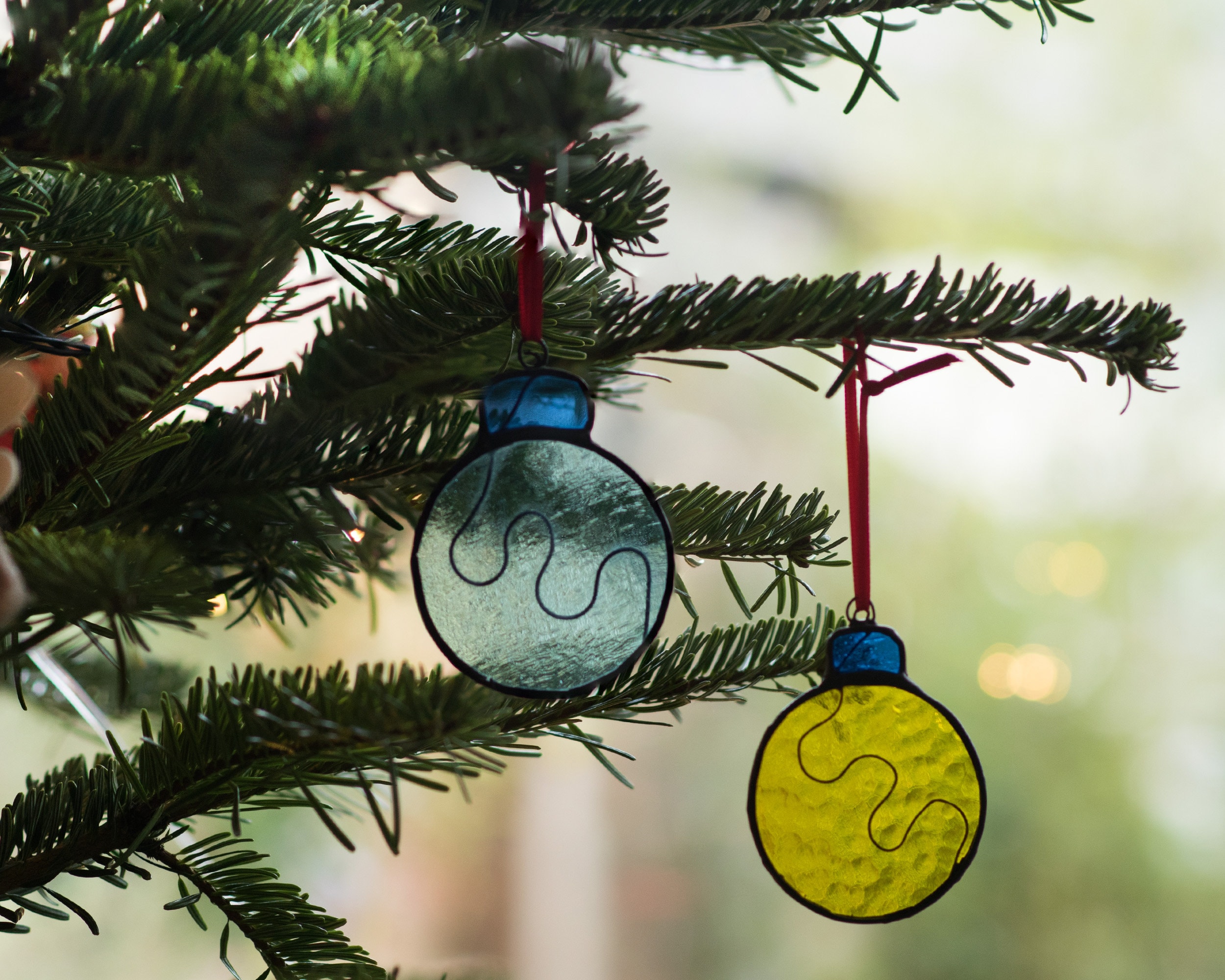 Stained Glass Christmas Ornaments Tradicional Christmas Etsy
