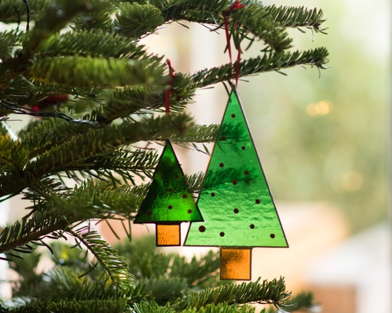 Stained Glass Christmas Ornaments Tradicional Christmas Etsy