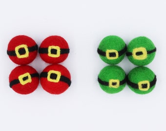Felt Santa and Leprechaun Balls | Christmas Felt Balls | Santa Felt Balls | DIY Christmas Garland | St Patricks Day | Choose Color