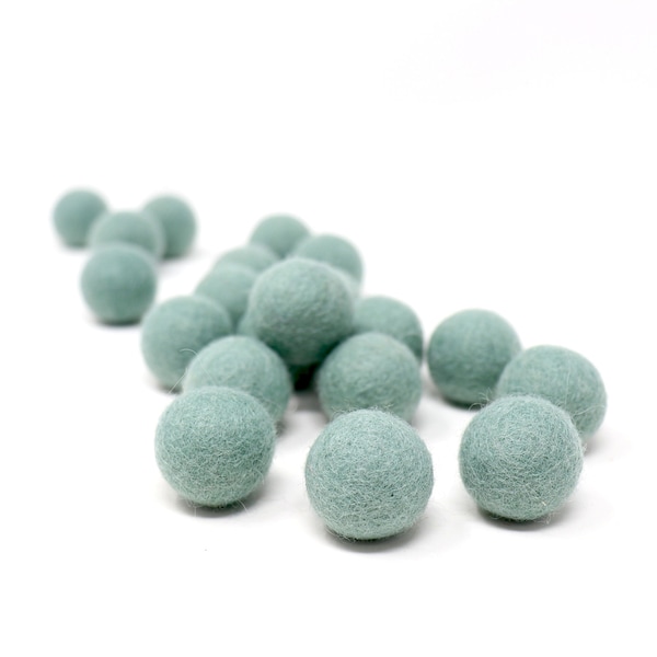 Dark Mint Felt Pom Poms Wholesale | Mint Wool Felt Pompoms Wholesale | Pom Ball DIY Felt Ball Garland | Wool Felt Balls | Choose Quantity