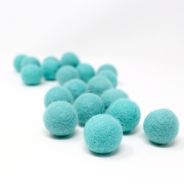 Aqua Felt Pom Poms Wholesale | Aqua Wool Felt Pompoms Wholesale | Pom Ball | DIY Felt Ball Garland | Wool Felt Balls | Choose Quantity