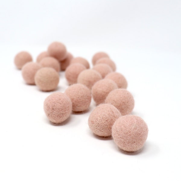 Light Blush Felt Pom Poms Wholesale | Wool Felt Pompoms Wholesale | Pom Ball | DIY Felt Ball Garland | Wool Felt Balls | Choose Quantity