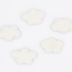 Felt Clouds | Felted Clouds | Baby Shower DIY Felt Garland | Nursery Decor | Felt Ball Clouds | Cloud Pom Poms | Choose Quantity