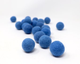 Dark Pool Felt Pom Poms Wholesale | Blue Wool Felt Pompoms Wholesale | Pom Ball DIY Felt Ball Garland | Wool Felt Balls | Choose Quantity