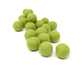 Lime Felt Pom Poms Wholesale | Wool Felt Pompoms Wholesale | Green Pom Balls | DIY Felt Ball Garland | Wool Felt Balls | Choose Quantity