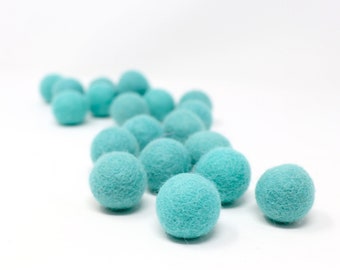 Aqua Felt Pom Poms Wholesale | Aqua Wool Felt Pompoms Wholesale | Pom Ball | DIY Felt Ball Garland | Wool Felt Balls | Choose Quantity