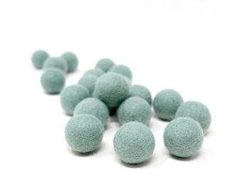 Dark Mint Felt Pom Poms Wholesale | Mint Wool Felt Pompoms Wholesale | Pom Ball DIY Felt Ball Garland | Wool Felt Balls | Choose Quantity