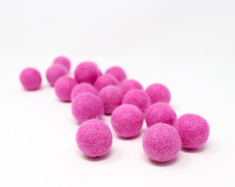 Hot Pink Felt Pom Poms Wholesale | Pink Wool Felt Pompoms Wholesale | Pom Ball | DIY Felt Ball Garland | Wool Felt Balls | Choose Quantity