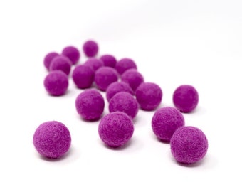 Fucshia Felt Pom Poms Wholesale | Purple Wool Felt Pompoms Wholesale | Pom Ball DIY Felt Ball Garland | Wool Felt Balls | Choose Quantity