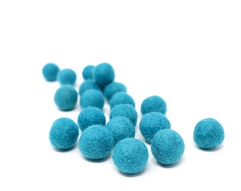 Peacock Felt Pom Poms Wholesale | Teal Wool Felt Pompoms Wholesale | Pom Ball | DIY Felt Ball Garland | Wool Felt Balls | Choose Quantity