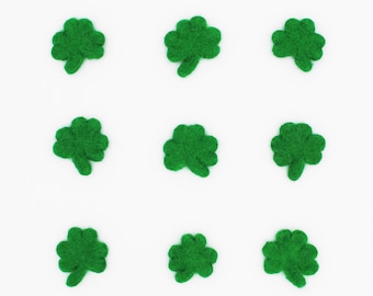 Felt Shamrocks | Felted Shamrocks | Felt Clovers | DIY St Patricks Garland | DIY St Pattys Decor | DIY Shamrock Garland | Select Quantity