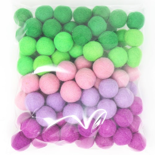 Tulips Pom Balls Spring Colors Felt Poms Wholesale Wool Etsy