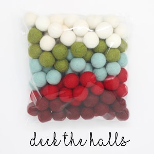 Deck the Halls Pom Balls Christmas Holiday Decor Colors Felt Poms Wholesale  Wool Felt Pompoms DIY Felt Ball Garland Wool Felt Ball 