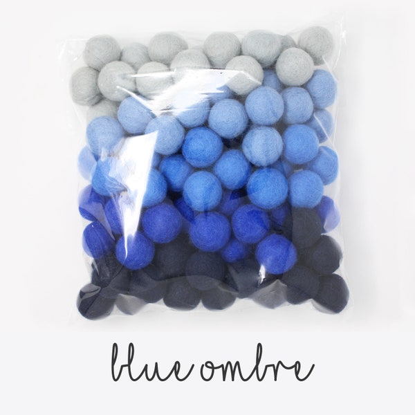 Blue Felt Balls Wholesale | Blue Wool Felt Pompoms Wholesale DIY Pom Pom Garland | Wool Felt Balls Blue Felt Balls | Choose Color Quantity