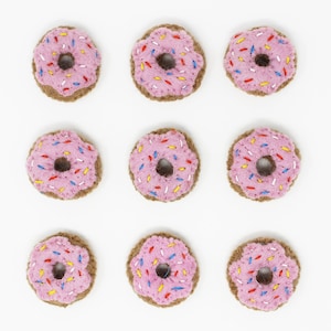 Felt Donuts | Felted Donuts | Felt Doughnuts | Felted Doughnuts | Felt Balls Donut Pom Poms | Donut Felt Balls | Choose Quantity