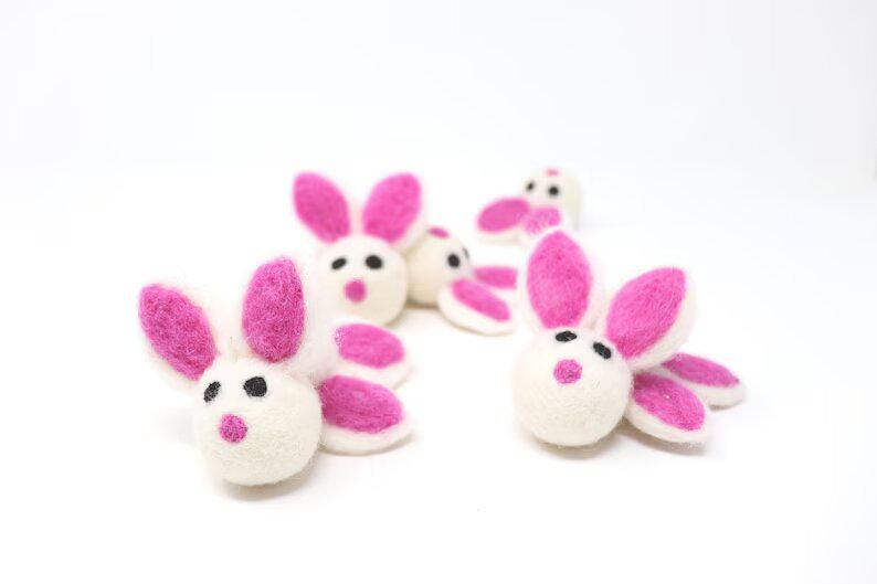 Mint Felt Bunnies | Felted Bunnies | DIY Easter Garland | Easter Bunny ...