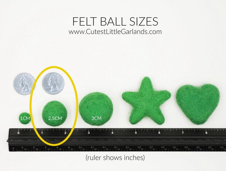 Pompones de fieltro bohemios al por mayor / Pompones de fieltro de lana color blanco mostaza menta claro aguamarina rubor claro rubor imagen 4