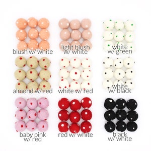 Polka Dot Felt Balls 2.5cm Wool Felt Balls with Polka Dots Party Garland Felt Balls Polka Dot Pom Poms Choose Color Quantity image 2