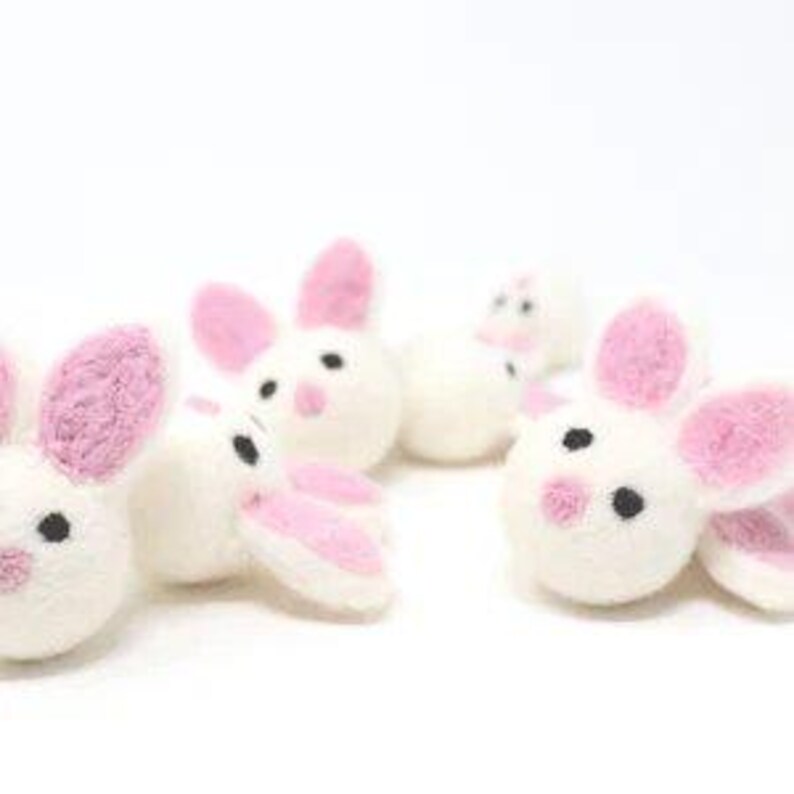 Mint Felt Bunnies | Felted Bunnies | DIY Easter Garland | Easter Bunny ...