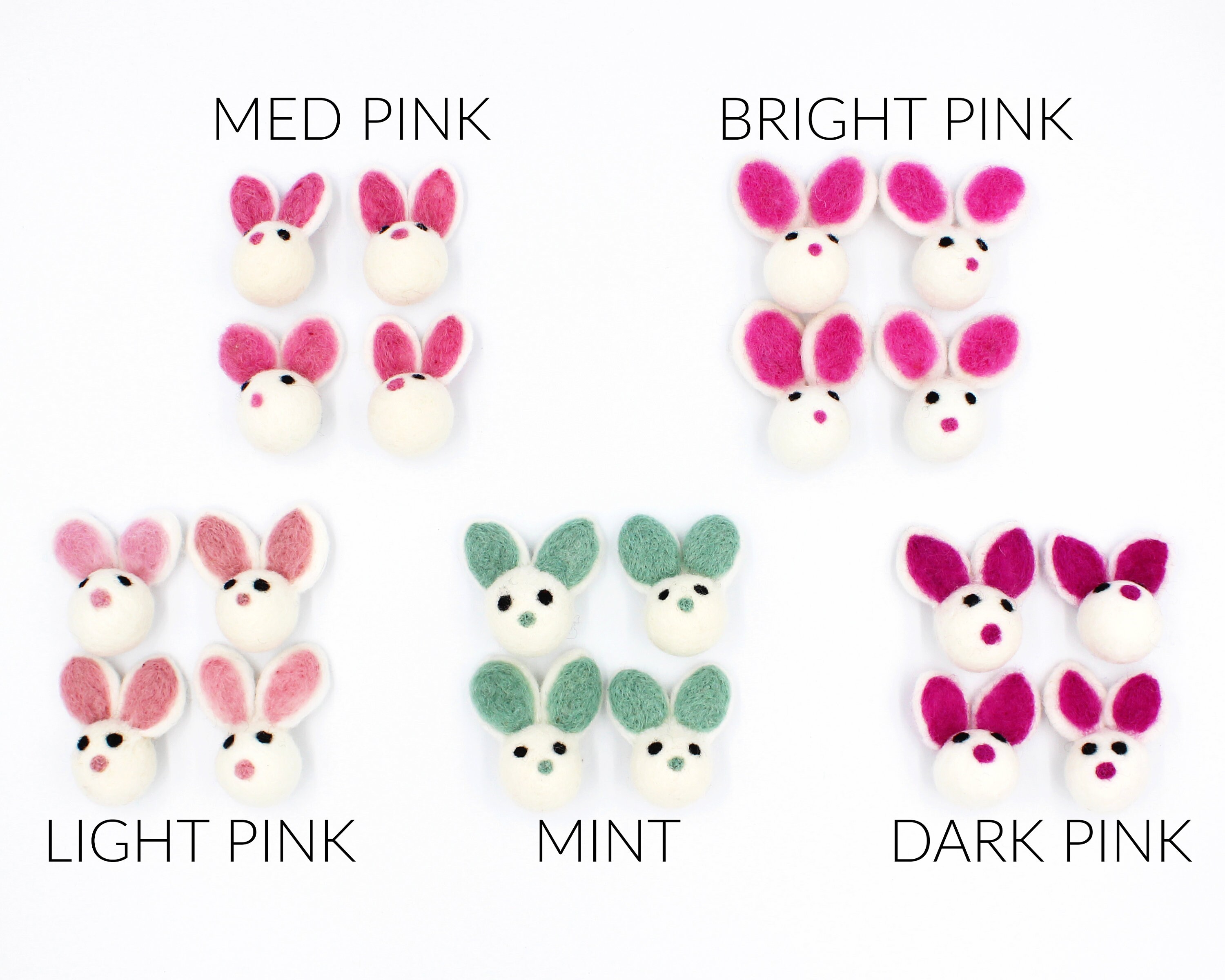 Mint Felt Bunnies | Felted Bunnies | DIY Easter Garland | Easter Bunny ...