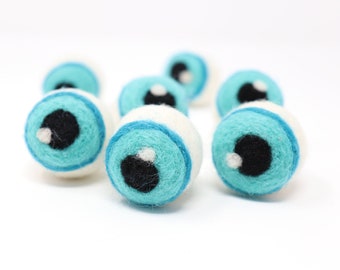  Felt Eyeballs- Halloween Monster Eyes- Autumn Fall- 100% Wool  Felt- Approx. 1.5 : Handmade Products