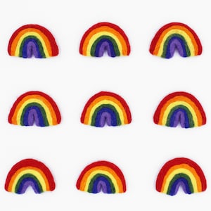 Felt Rainbows | Felted Primary Rainbows | Rainbow Birthday Decor | DIY Felt Garland Rainbow | DIY Rainbow Garland | Select Quantity