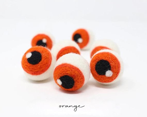 Felt Eyeballs | Felted Googly Eyes | Halloween Decor | Select Color + Quantity