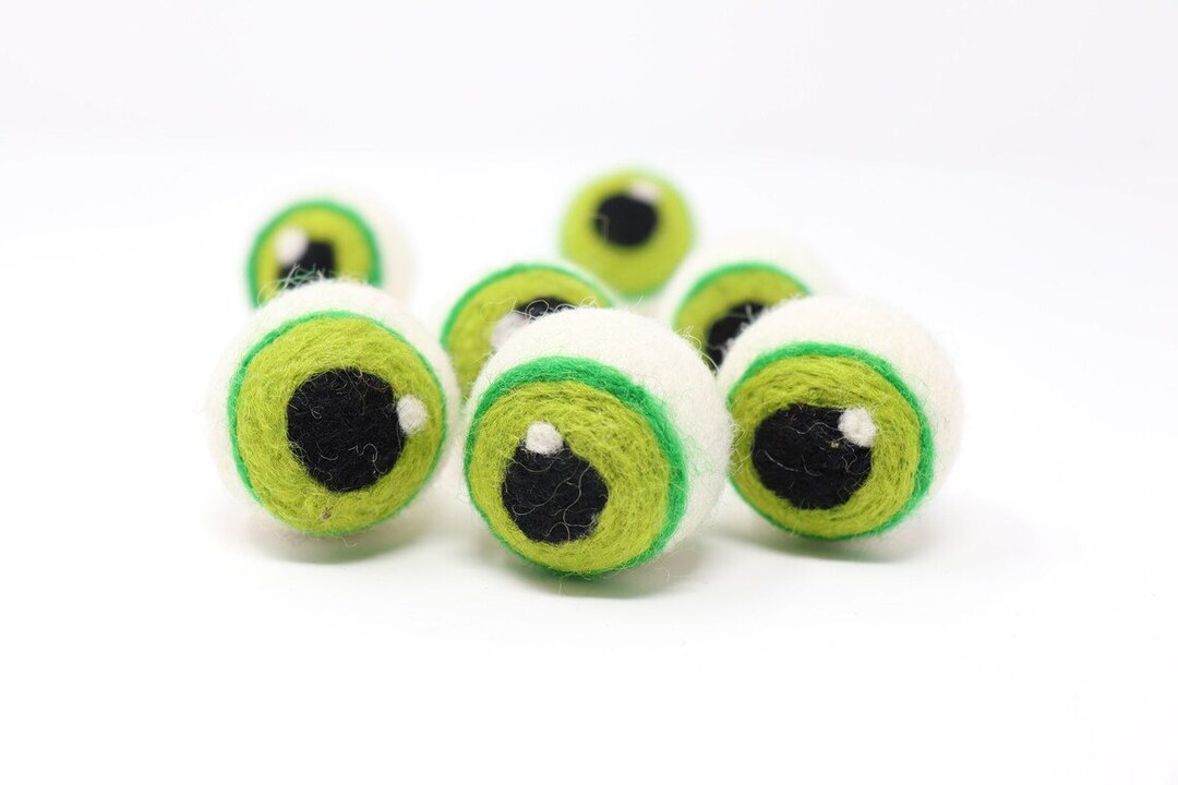 Felt Eyeballs Felted Googly Eyes DIY Halloween Garland Halloween Felt