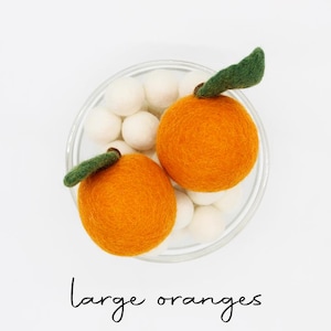 Felted Large Fruit | Felt Apples Felt Oranges Felt Pears Felt Carrot Felt Peach | Felted Fruit for Sensory Play and Decor | Select Type