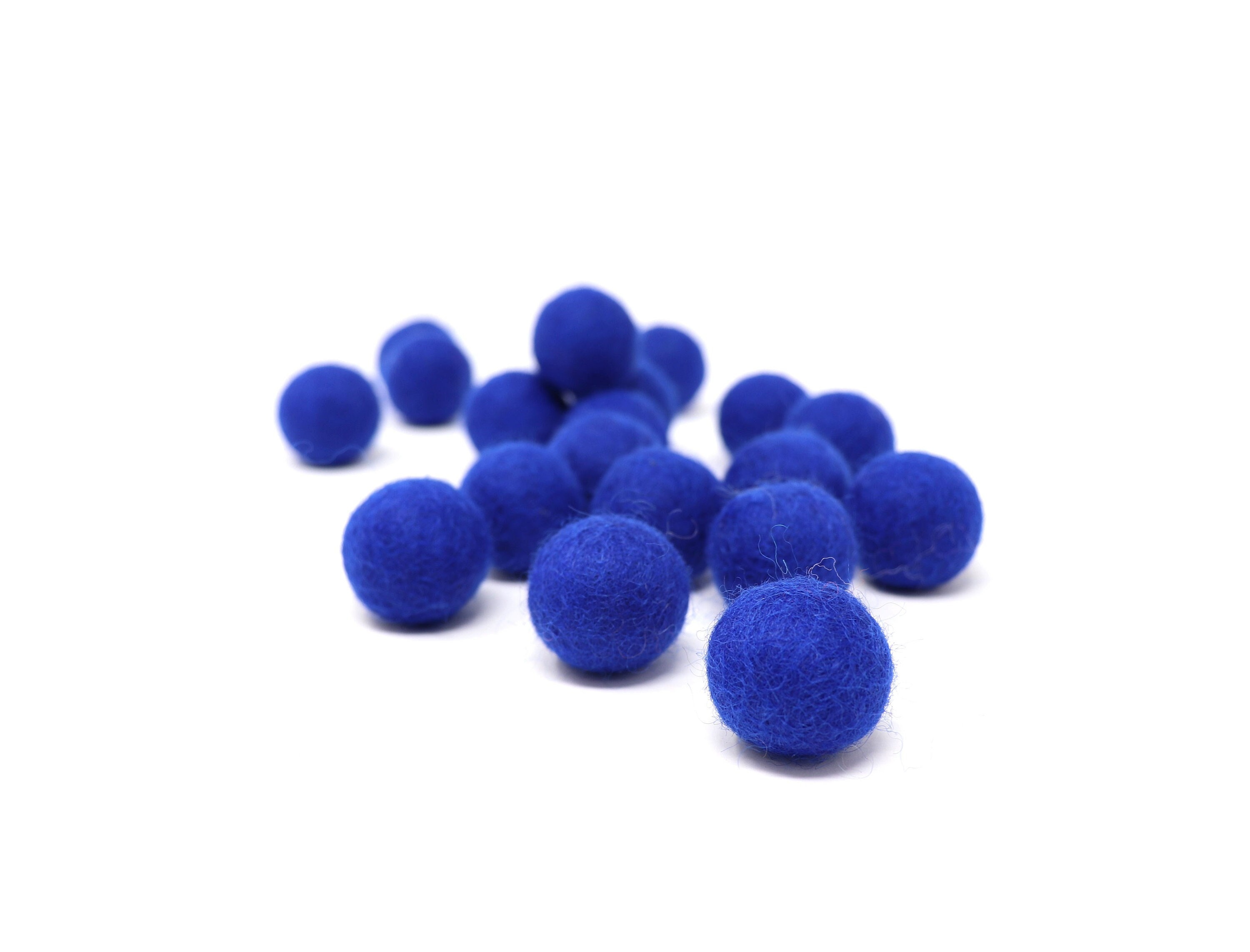 Royal Felt Pom Poms Wholesale Blue Wool Felt Pompoms Wholesale Pom Ball DIY  Felt Ball Garland Wool Felt Balls Choose Quantity 
