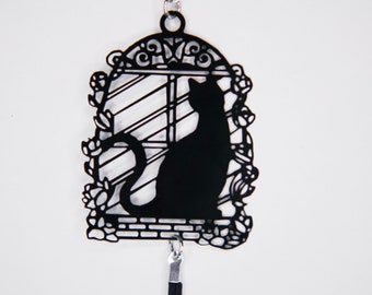 Filigree Cat Bookmark, Silver Detail ArtMark