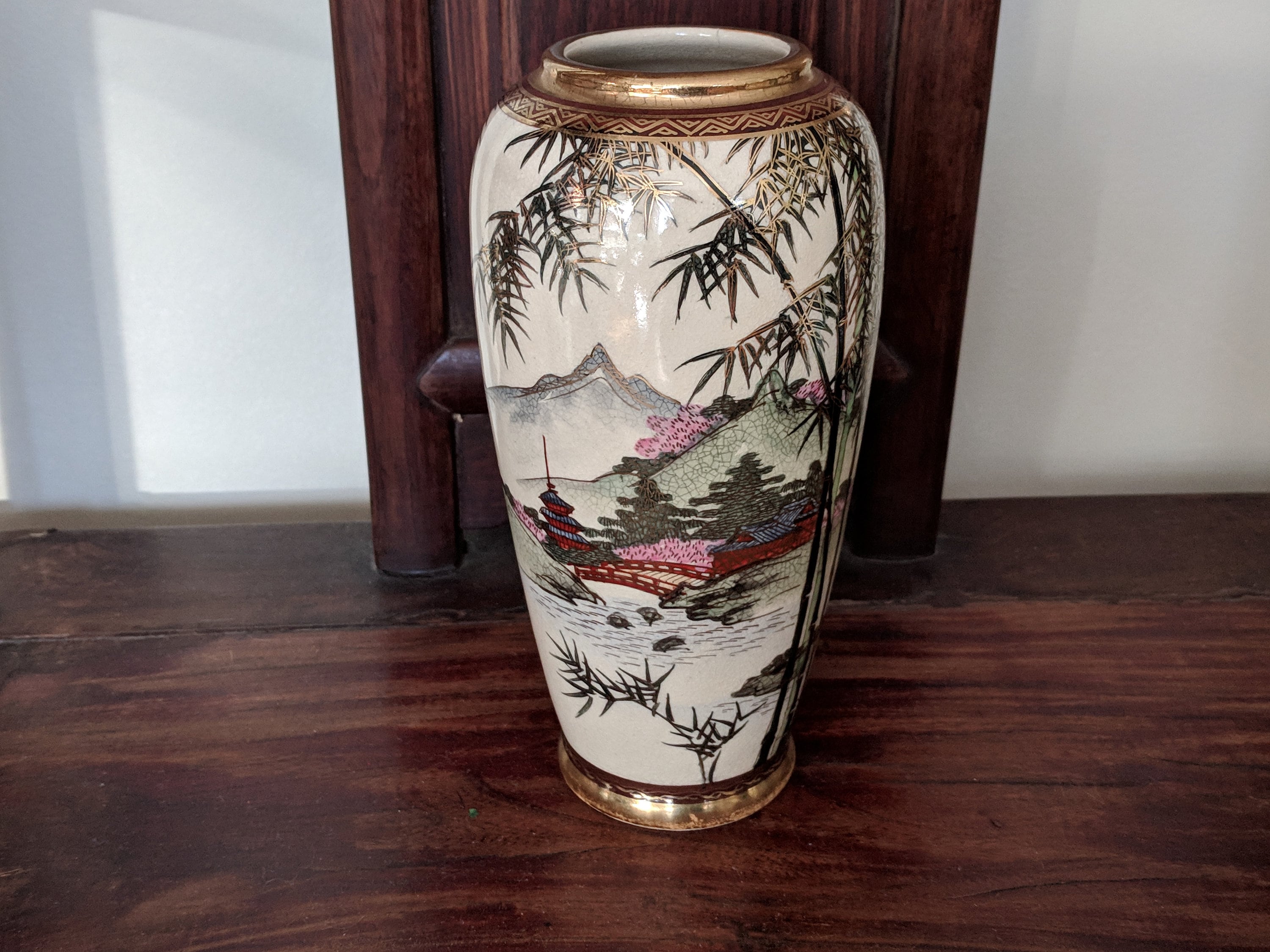 Vintage japanese satsuma vase