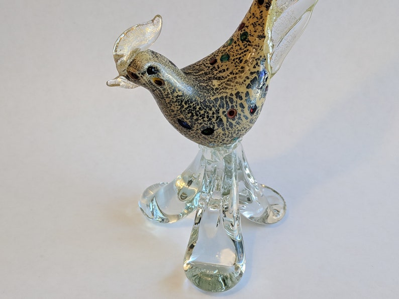 Vintage Murano Art Glass Bird Figurine Large Murano Italy Avem Etsy