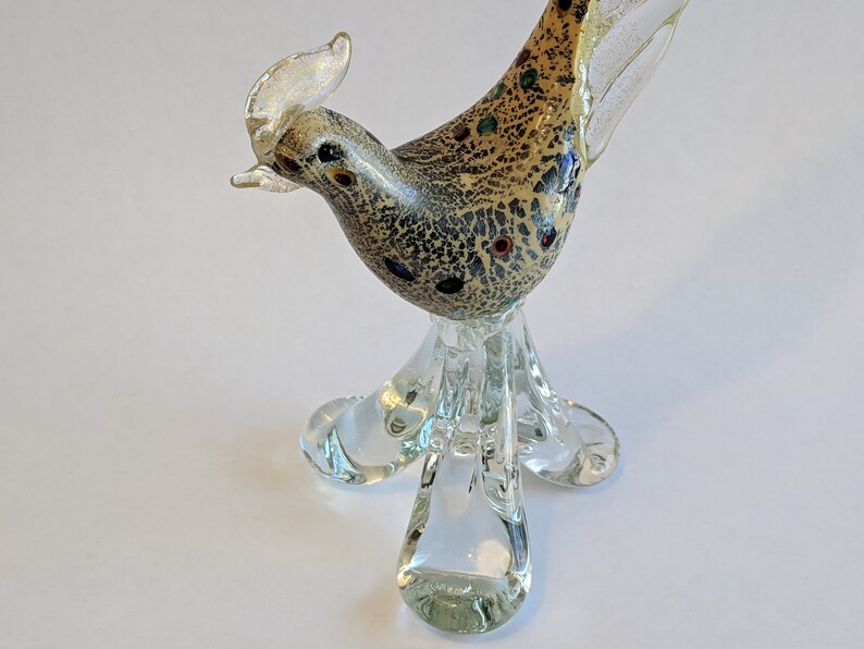 Vintage Murano Art Glass Bird Figurine Large Murano Italy Avem Etsy