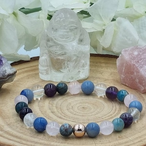 Weight Management Bracelet for Detox, Manifest Health,  Crystals, Genuine Gemstones, Gift for her, Apatite, free charm, Personalised Gift