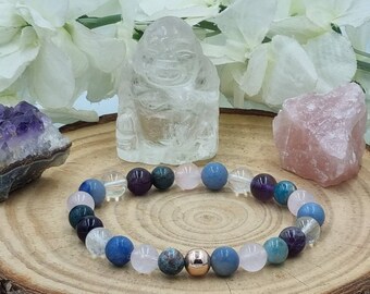 Weight Management Bracelet for Detox, Manifest Health,  Crystals, Genuine Gemstones, Gift for her, Apatite, free charm, Personalised Gift